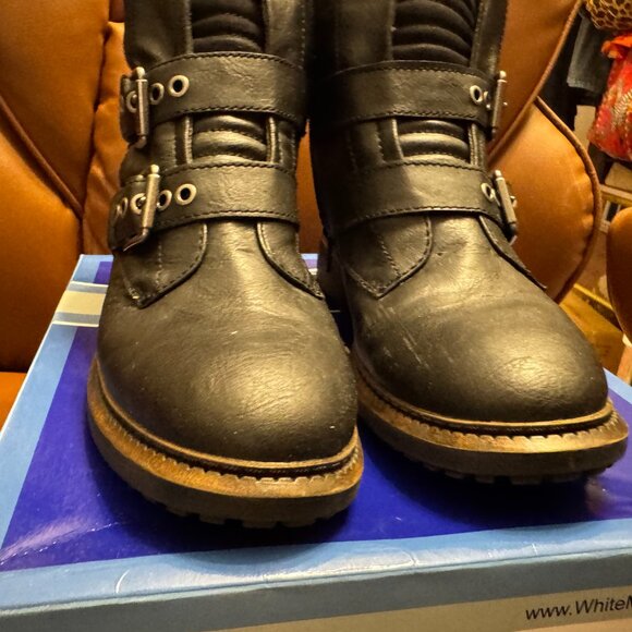 White Mountain womens Motorcycle Ankle Boots size 10 - Picture 3 of 7